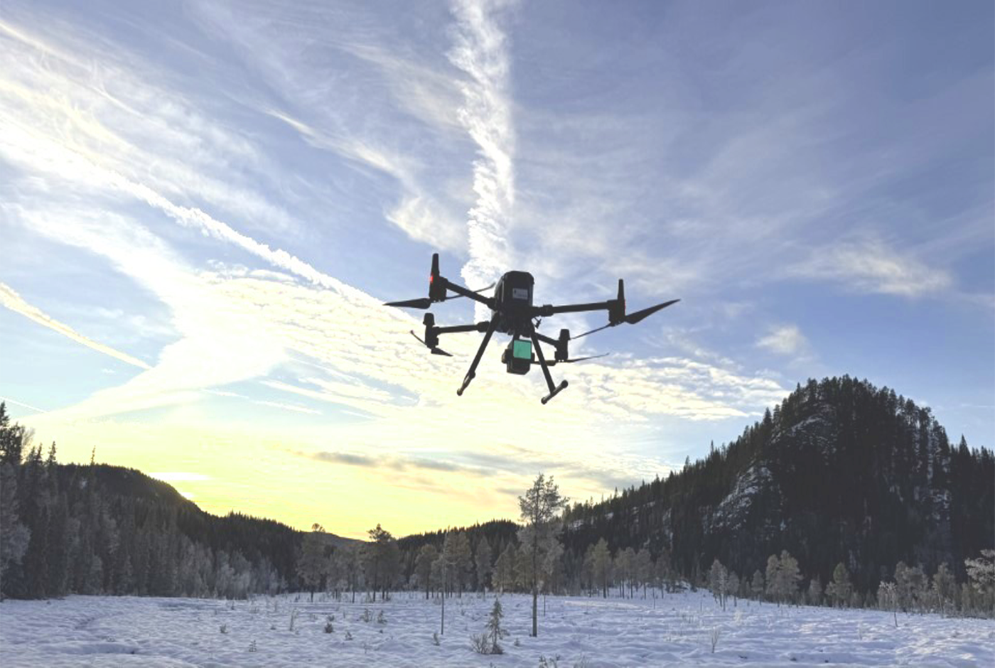 Drone i arbeid