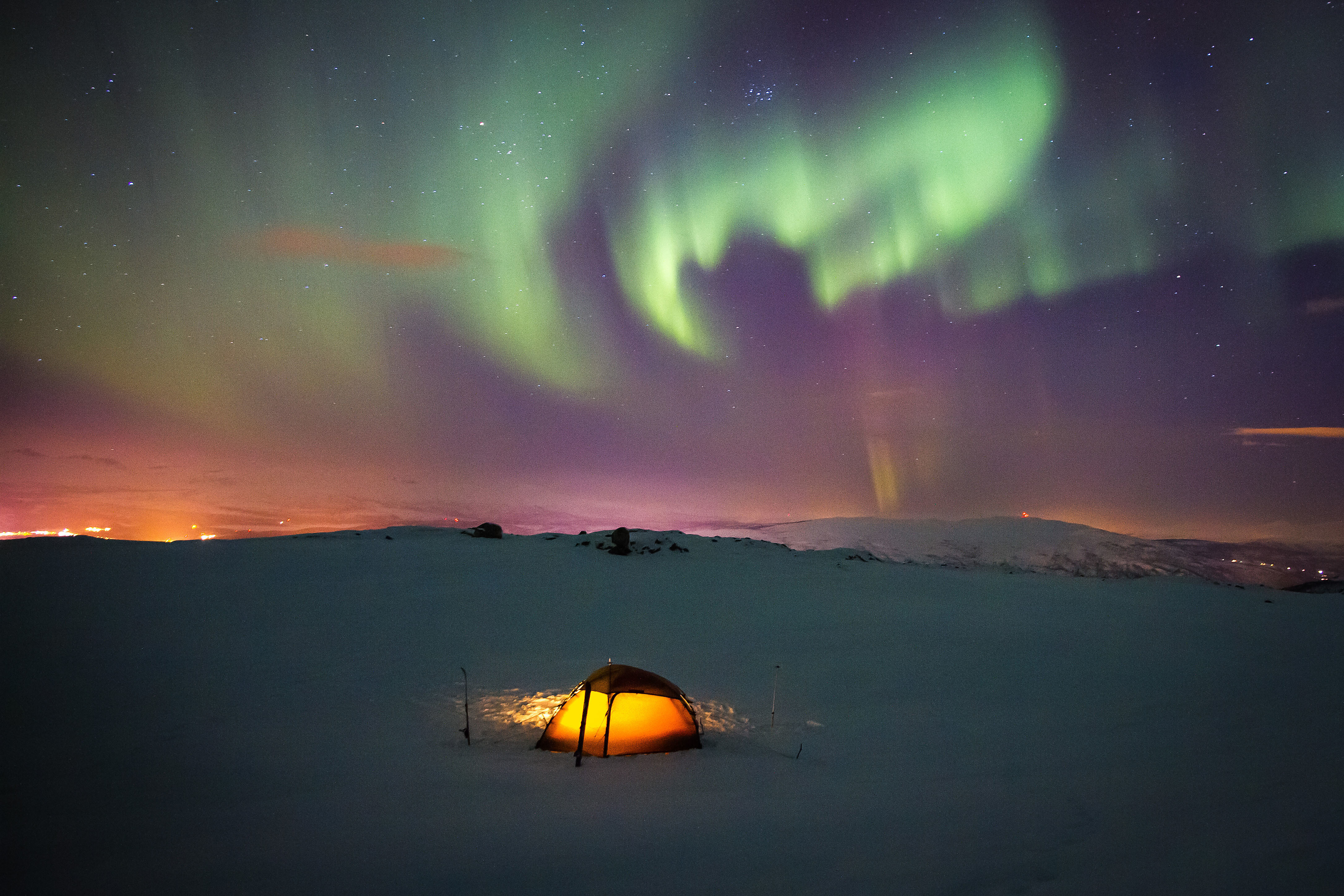 Nordlys telt Mauken Indre Troms -2
