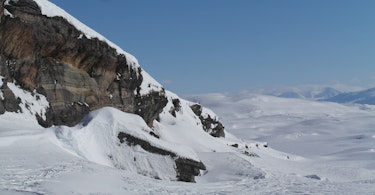 Sørfjordfjellet Slahpanjarga - utsikt mot Akka-masivet