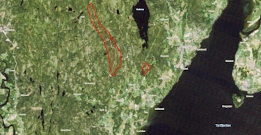 Kart over Jørgensholleie Vesetrud og Nikkelverket i Ringerike (skogsalg)