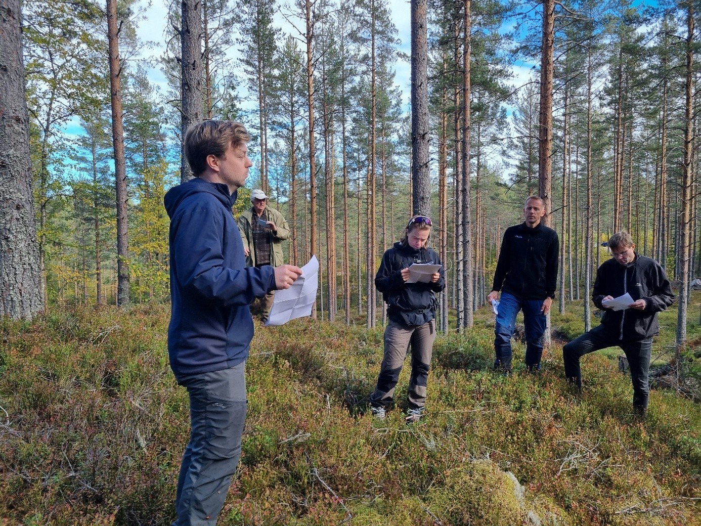 Befaring i område med lukket hogst i Funkelia