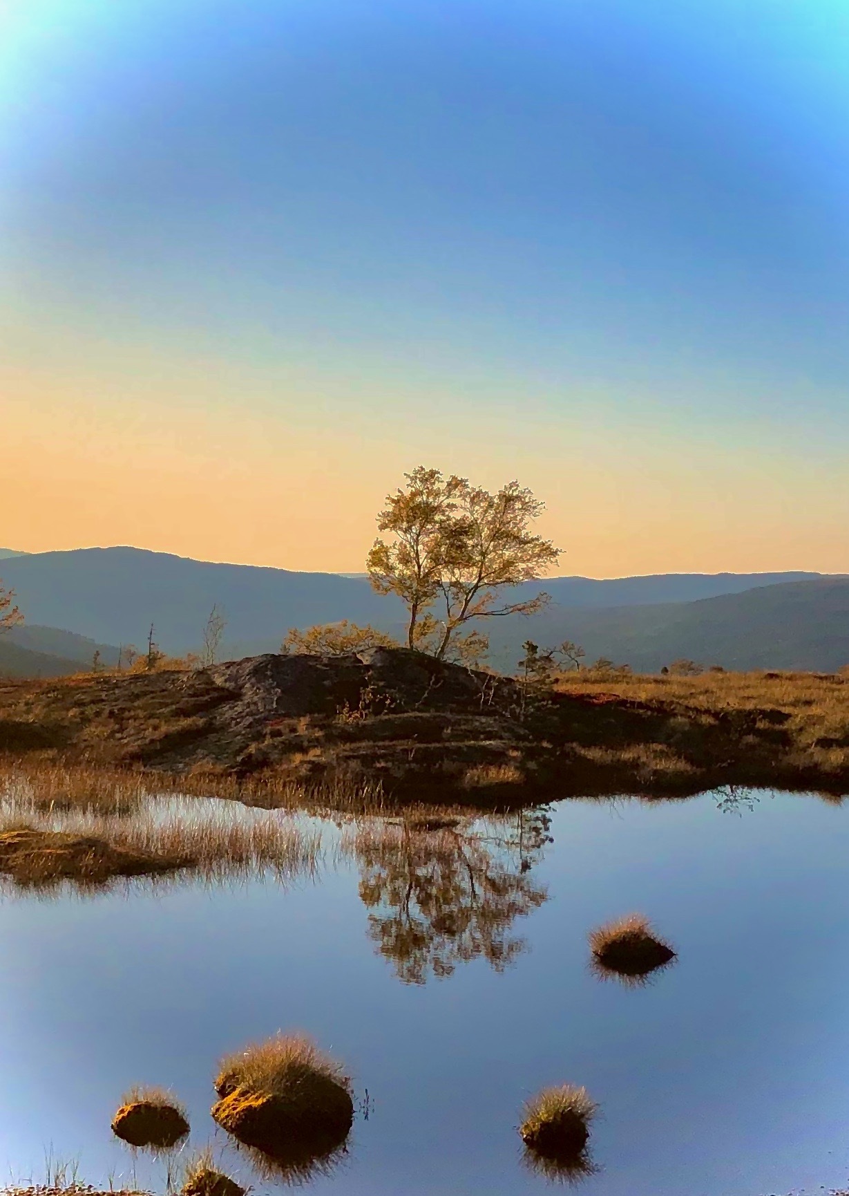 Hukkelvatna solnedgang