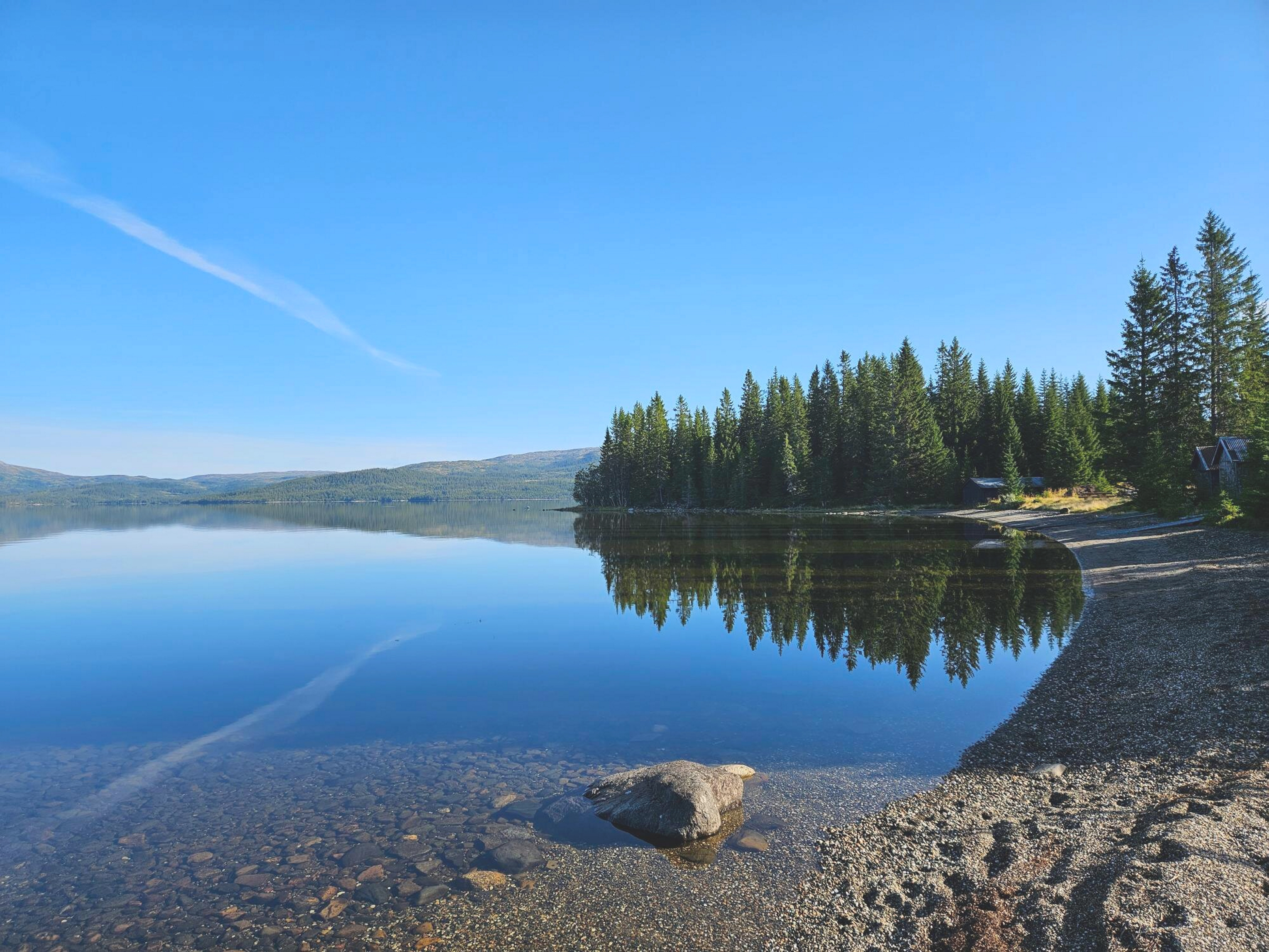 Stranda ved Sagvika som ligger ved Feren i Meråker